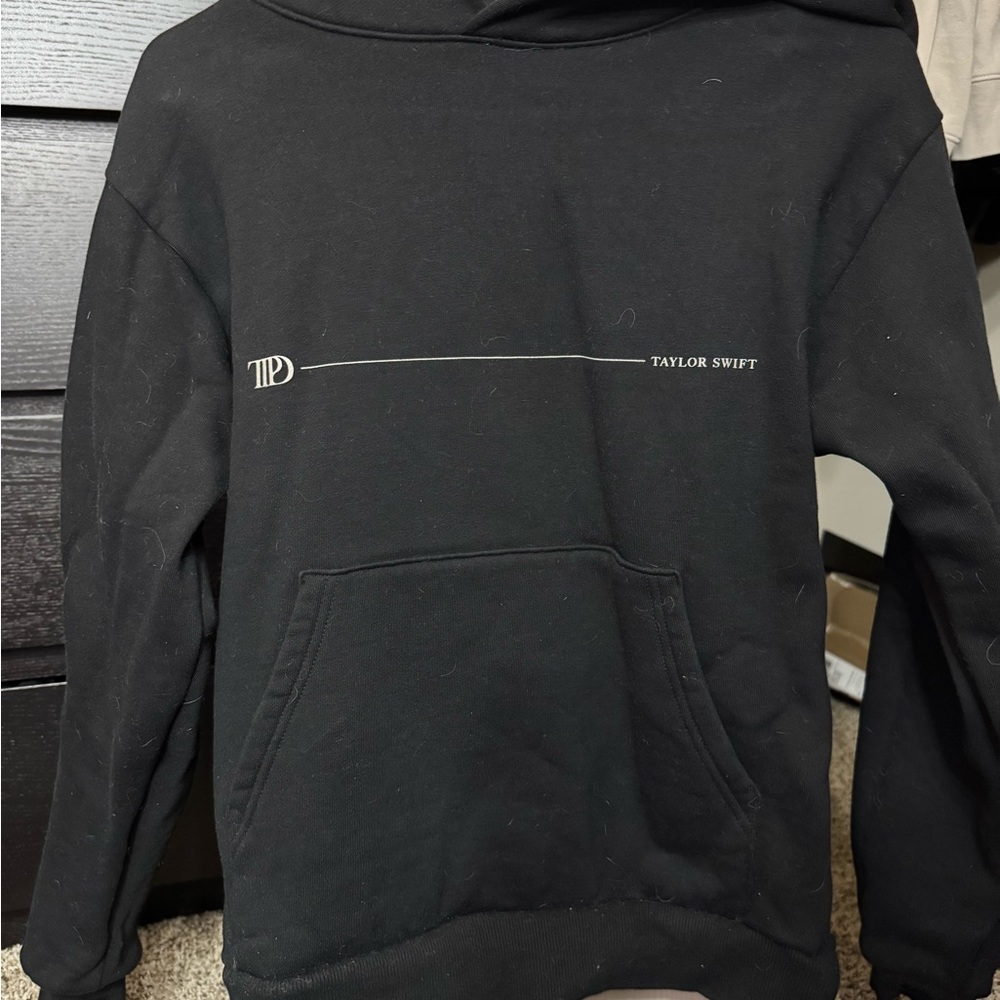 Taylor Swift Black Hoodie Sweater TTPD The Tortured Poets Department